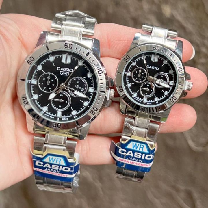 นาฬิกา-ข้อมือชายหญิง-casio-สายเหล็ก-พร้อมกล่อง-ราคาต่อเรือน
