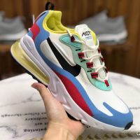 Hot Sale 【Original】 ΝΙΚΕ Ar* Maxx- 270 Reac Women Fashion Breathable Running Shoes All Match Mens and Womens Sports Shoes WhiteBlue {Free Shipping}