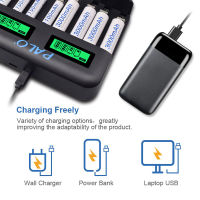 (สินค้าเฉพาะจุด) PALO Smart LCD Display AA AAA C D 1.2V Battery Charger Quick Charger For 1.2V Ni-MH NI-CD C D Size AA AAA Rechargeable Battery 。《 Suggest Order 》