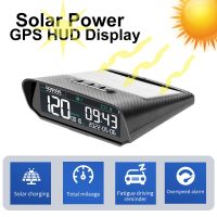 Solar HUD GPS Car Head Up Display Wireless Speedometer Display Speed Satellite Time Date Auto Adjust Screen Brightness Car Clock