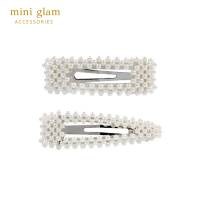 Miniglam Pixie Pearl Hair Clip AB เซ็ตกิ๊บติดผมมุกสีเงิน