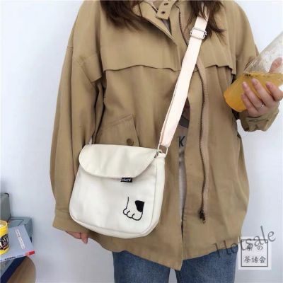 【hot sale】﹊❡ C16 Ready Stock Canvas Bag Shoulder Bag for Women Cute Messenger Bag Casual Bag Contracted Style Unisex Crossbody Bag Sling Bag
