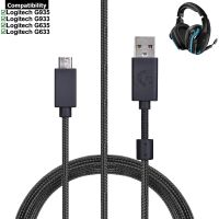 OFC Nylon Braided Replacement USB Charging Audio Data Cable Extension Cord for Logitech G635 G633 G933 G935 G633S G933S Headsets  Cables