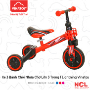 Xe 3 Bánh Trẻ Em Nhựa Chợ Lớn chòi 3 trong 1 Lightning