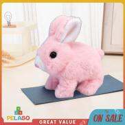 Pelaso Tượng Thỏ Chạy Điện Bằng Vải Nhung Lông Đồ Chơi Có Âm Thanh Búp Bê