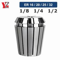 สปริง ER Collet ER16 ER20 ER25 ER32 ER40 3.175mm 6.35mm 12.7mm -1/8 1/4 1/2 ความแม่นยําสูง 0.008mm Milling เครื่องมือ Holder CNC