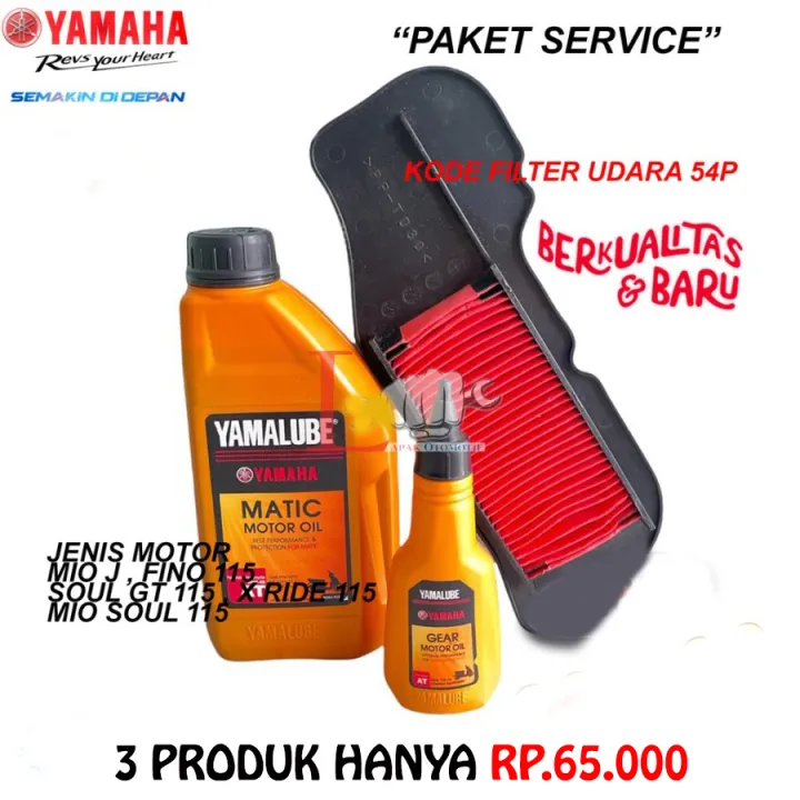 PAKET OLI YAMALUBE MATIC DAN GARDAN YAMALUBE DAN FILTER UDARA MIO J MIO