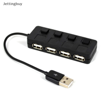 Jettingbuy】ชุด USB ที่พ้วง USB ฮับ2.0ตัวแยก USB ตัวขยาย4พอร์ตพร้อมสำหรับคอมพิวเตอร์พีซีสวิตช์