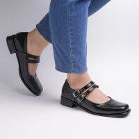 Scout Office Loafers Oxford Black Shoes With Buckle Straps