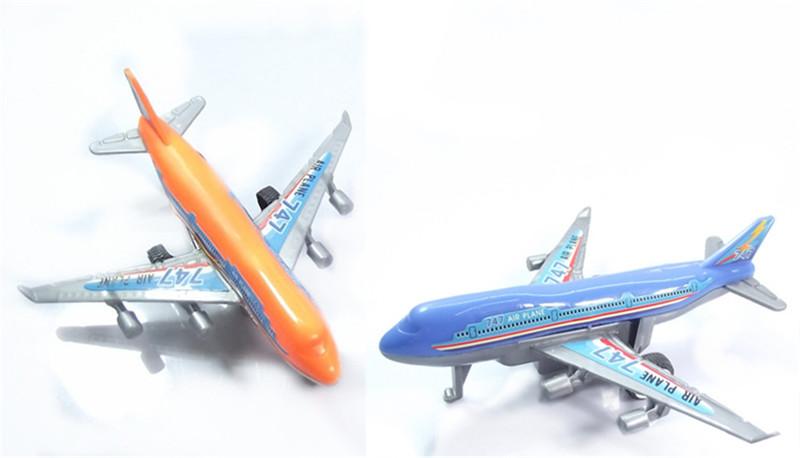 Plastic Air Bus Model Kids Children Pull Back Airliner Passengers Plane Toy TDCA 