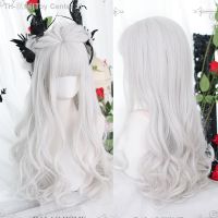 HOUYAN Long wavy curly hair female silver will white wig cosplay Lolita wig high temperature wig [ Hot sell ] Toy Center 2