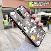 เคส Chenyyyka สำหรับ Xiaomi Redmi Note 8 Note8 Pro Note 8T เคสฝาพับ Little Sanrio เคสบางมีน้ำค้างแข็งโปร่งใสแข็งขอบสี่เหลี่ยมกันกระแทกลวดลายคลุมทั้งหมดปลอกซิลิโคนเคสนิ่มสำหรับป้องกัน