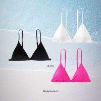 (พร้อมส่งบราสีเขียวไซส์L / มีบราขายแยก) Triangle Bikini บิกินี่ผ้าร่องสามเหลี่ยม มี8สี!