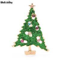 Wuli amp;baby Shining Tree Brooches For Women Men Christmas Tree New Year Brooch Pin Gifts