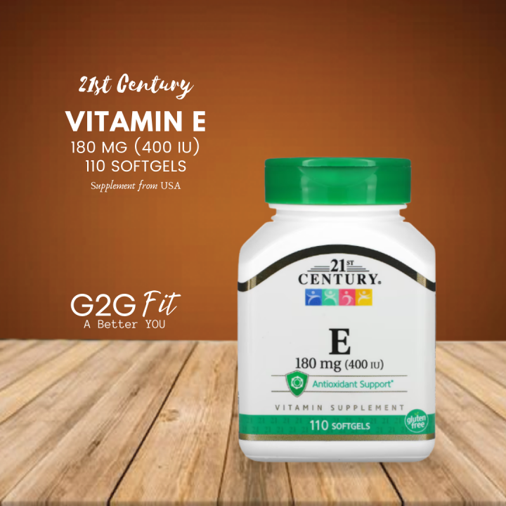 21st Century, Vitamin E, 180 mg (400 IU), 110 Softgels Lazada PH