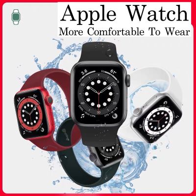 พร้อมส่งจากไทย สีสวยมากๆๆๆ สายงซิลิโคน ใส่ได้กับ Apple Watch Series Se 7 6 5 4 3 2 1 T500 X6 X7 HW22 HW16 HW12 Sาคาต่อชิ้น (เฉพาะตัวที่ระบุว่าจัดเซทถึงขายเป็นชุด)