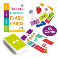 58Pcs/Set Learning Cards  ABC Alphabet Letter Number Shape Color Early Education Toys English Flashcards for Kids Gifts Flash Cards Flash Cards