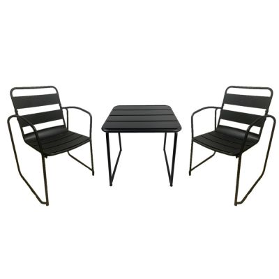 2 seater outdoor table set (1 table+2chairs) table size 50x50x50 cm.,chair size 58x60x83 cm.
