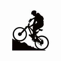 ◙ Mountain Biking Silhouette Styling Extreme Sports Bicycle Boy Car Sticker Exterior Accessories Vinyl Decals for BMW VW Audi Gti