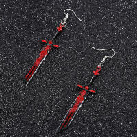 Anime Game Genshin Impact Drop Earrings for Women Man Metal Sword Jewelry Gift Bijoux Dangle Hanging Earrings