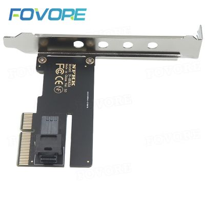 U2 SFF U.2 SFF-8643 PCI อะแดปเตอร์แบบเร็วเป็นพิเศษ SSD PCIe 3.0การ์ดแปลงสัญญาณ X4สำหรับอะแดปเตอร์ FJK3825เมนบอร์ดเดสก์ท็อปพีซี