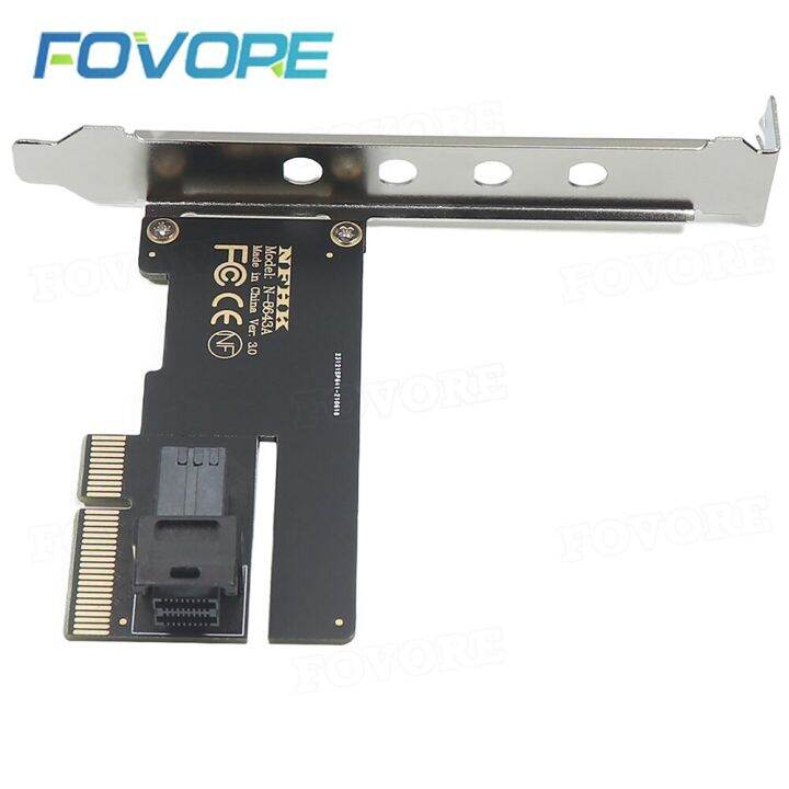 u2-sff-u-2-sff-8643-pci-อะแดปเตอร์แบบเร็วเป็นพิเศษ-ssd-pcie-3-0การ์ดแปลงสัญญาณ-x4สำหรับอะแดปเตอร์-fjk3825เมนบอร์ดเดสก์ท็อปพีซี