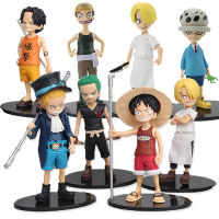 โมเดลวันพีช Luffy Sanji Zoro Sabo Ace Usopp Law Child Ver. Childhood 15cm มังกี้ ดี ลูฟี่ โรโรโนอา โซโล ซันจิ อุซป ซาโบ้ เอส Model Anime เด็ก Character OnePiece Version PVC Figure