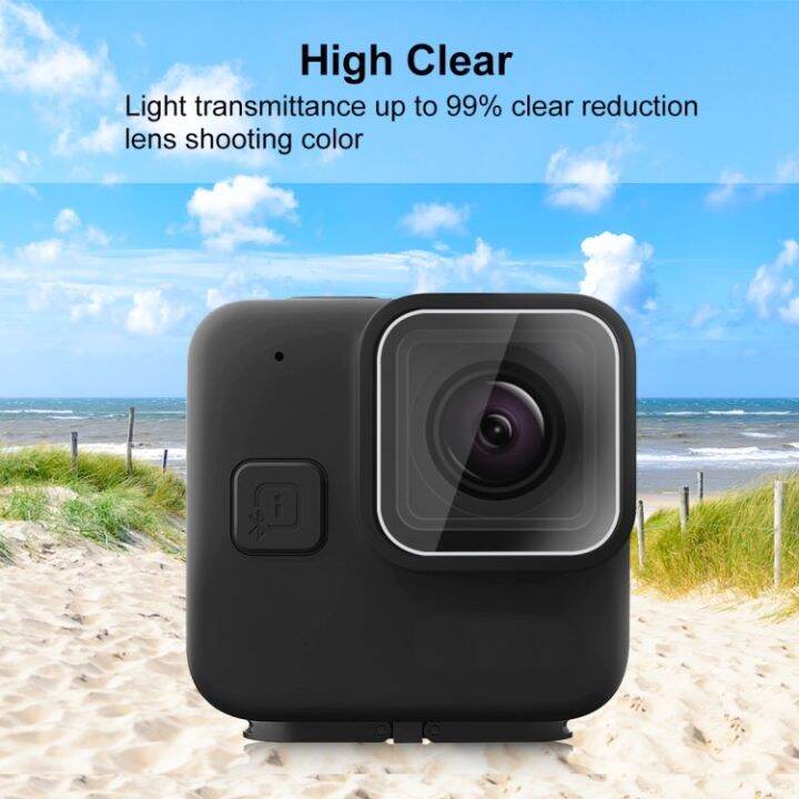 puluz-ฟิล์มกันรอย-gopro-hero11-black-mini-puluz-2pcs-lens-tempered-glass-film-transparent