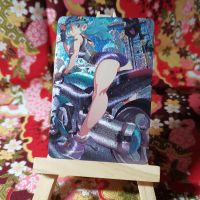 4Pcs/Set Dragon Ball Bulma Texture Flash Card ACG Kawaii Classic Anime Game Collection Cards Gift Toys