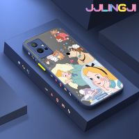 Jlingji เคสสำหรับ Vivo Y75 5G Y55 5G Y77 5G Y77E 5G IQOO Z6 Lite 5G เคสการ์ตูนสโนว์ไวท์บางๆขอบสี่เหลี่ยมด้านข้างดีไซน์ใหม่กันกระแทกมีน้ำค้างแข็งโปร่งใสแข็งเคสมือถือปลอกซิลิโคนคลุมทั้งหมดกล้องกันกระแทก