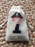 20Pcs Custom Pirate Birthay Party Favor กระเป๋า-Custom Baby Shower Baptism First Communion Muslin Cotton Gift Bags