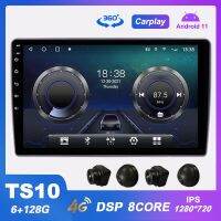 [6 + 128G]TS10 Octa Core Android Car Radio สเตอริโอบลูทูธ2 Din Car Multimedia MP5 Player รองรับ Carplay 360กล้อง