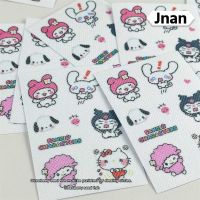 Jnan?ซานริโอ?4ชิ้นสติกเกอร์กันยุง Kawaii Mylody/kt/kuromi น้ำมันหอมระเหยกลิ่นพฤกษากันน้ำคงทนแพทช์กันยุงแมลงความปลอดภัยสำหรับเด็กทารก