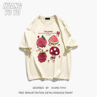 HUANGYOYO เสื้อยืด100% พิมพ์ลายตุ๊กตาการ์ตูนน่ารักสำหรับผู้หญิง