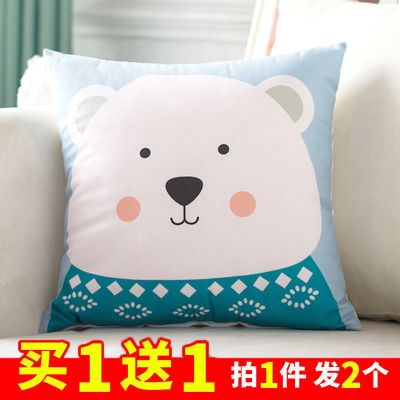 【SALES】 Cartoon Printing Thickened Sofa Pillow Cute Girls Back Cushion Bedside Chair Pillowcase