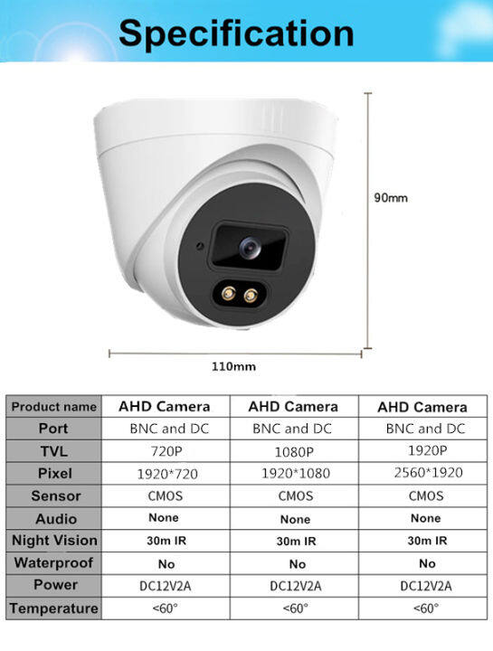 acarte-2mp-5mp-ahd-camera-กล้องวงจรปิด-indoor-infrared-night-vision-4-in1-tvi-ahd-cvi-cvbs-dome-analog-camera