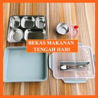 Bekas Bekal Makanan Panas กล่องอาหารกลางวัน มีฉนวนกันความร้อน แบบพกพา 5 ช่อง