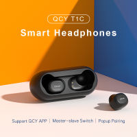 QCY T1C Bluetooth Earphone BT5.0 Wireless 3D Stereo TWS Headphone with Dual Microphone Headset HD Call Earbuds Customizing APP