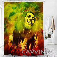 Bob Marley 3D พิมพ์ม่านอาบน้ำกันน้ำห้องน้ำผ้าม่าน Anti-Slip Bath Mat ชุดพรมห้องน้ำพรม Home 02