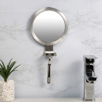 Bathroom Anti-fog Mirror Powerful Suction Cup Bath Shower Mirrors Wall Mounted Make Up Man Shaving Mirror With Shaver Holder