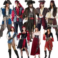 original Halloween cosplay Caribbean male and female pirate costume adult Captain Jack Nordic Viking performance costume