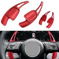 1 Pair Red of Car Steering Wheel Shift Paddles Aluminum Shift Paddles Extension for Audi A3 A4L A5 S3 S4 Q2 Q5 Q7 TT TTS 2016+