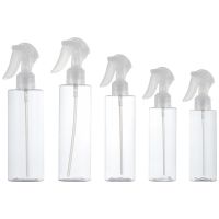 Empty Clear PET Plastic Spray Bottles 100ml 150 200 250ml Refillable Bottle for Plants Essential Oils Mist Stream Sprayer