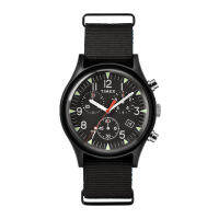 Timex TW2R67700 MK1 Aluminum Chronograph นาฬิกาข้อมือผู้ชาย สายผ้า สีดำ