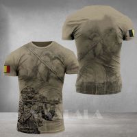 T SHIRT - BELGIAN-BELGIUM-ARMY-CAMO-VETERAN SOLDIER 3D Printed High Quality Milk Fiber T-shirt Summer Round Neck Men Female Casual Top-3  - TSHIRT