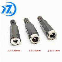 5Pcs DC Power Socket Jack Connector Adapter 5.5 mm x 2.1mm / 5.5 mm x 2.5mm / 3.5 mm x 1.35mm Female Plug Adapter Electrical Connectors