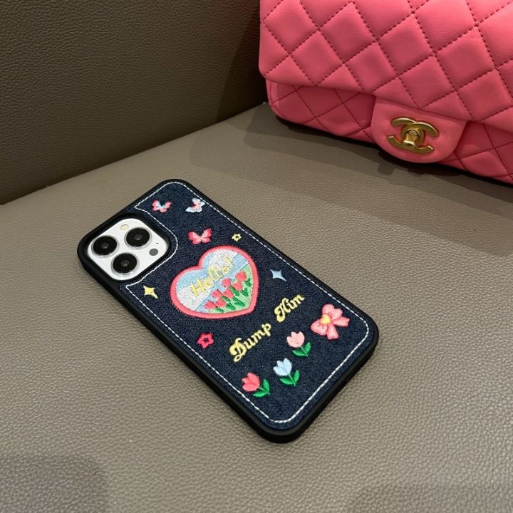 เคสโทรศัพท์มือถือ-ขอบซิลิโคน-ลายดอกไม้น่ารัก-สําหรับ-iphone-14-13-12