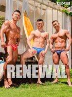 GX3 / summer water swimming series was the COLOR of sexy bikini boys semi-permeable swimming trunks 1 pack