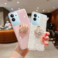 เคสใส่โทรศัพท์หงส์เพชรวิบวับสำหรับ VIVO V29 5G ลายเงาวับบลิงหรูหราเคสโทรศัพท์นิ่ม VIVOV29กันชนฝาหลัง Vivo V29 5G