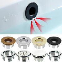 Faucet Sink Overflow Cover Durable Wash Basin Overflow Ring Kitchen Bathroom Basin Trim Bath Sink Round Hole Hollow Overflow Cap